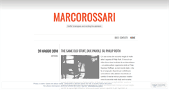 Desktop Screenshot of marcorossari.com